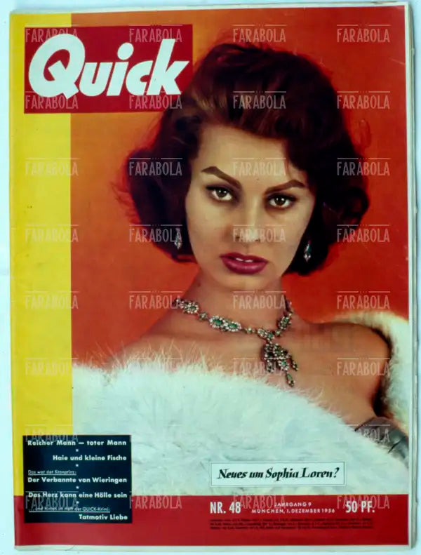 Sophia Loren, Copertina di Quick, 1956