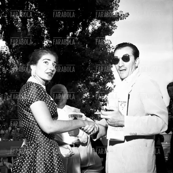 Maria Callas e Luchino Visconti, Mostra del cinema di Venezia, Venezia, 1956