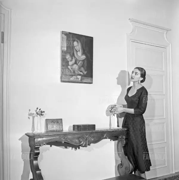 Maria Callas a casa, Milano, 1957
