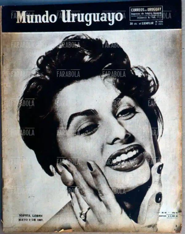 Sophia Loren, Copertina di Mondo Uruguayo, 1957