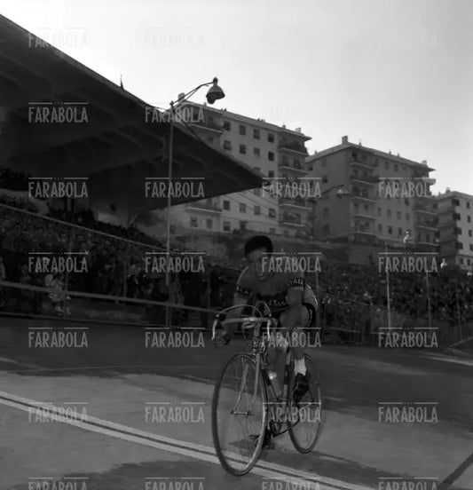 Bruno Monti vincitore della tappa di Genova, Giro d'Italia, 1957