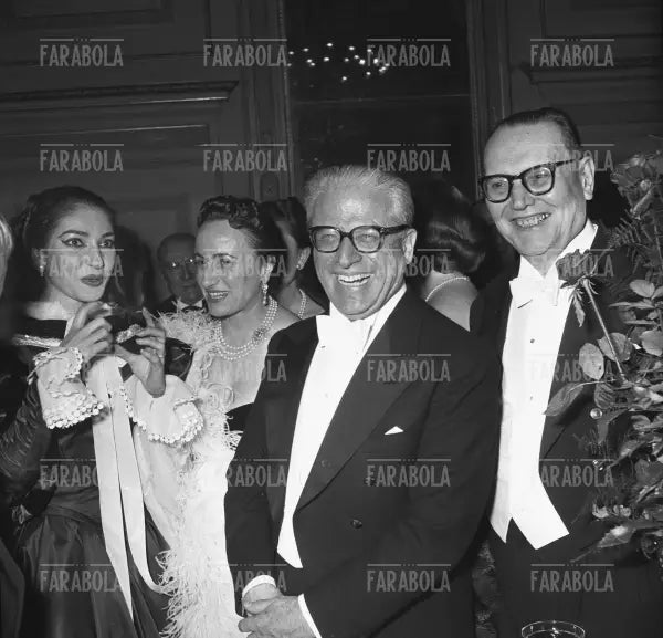 Maria Callas e Giovanni Gronchi, Prima della Scala, Milano, 1957