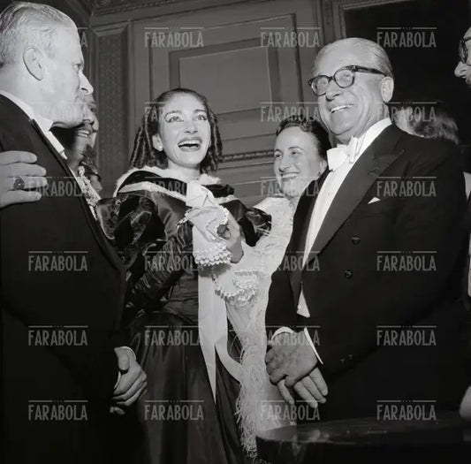 Maria Callas e Giovanni Gronchi, Prima della Scala, Milano, 1957