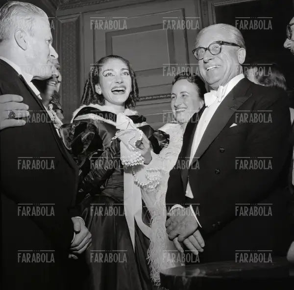 Maria Callas e Giovanni Gronchi, Prima della Scala, Milano, 1957