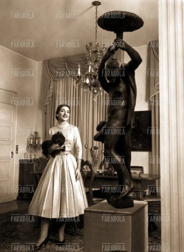 Maria Callas a casa, Milano, 1957