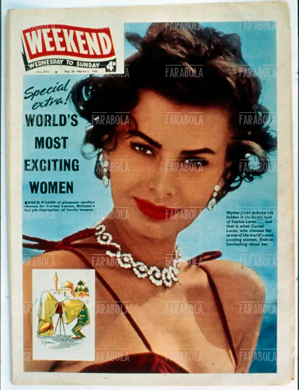Sophia Loren, Copertina di Weekend, 1958