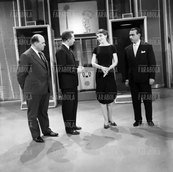 Maria Callas e Mike Bongiorno, Trasmissione TV Lascia o raddoppia?, Milano, 1958
