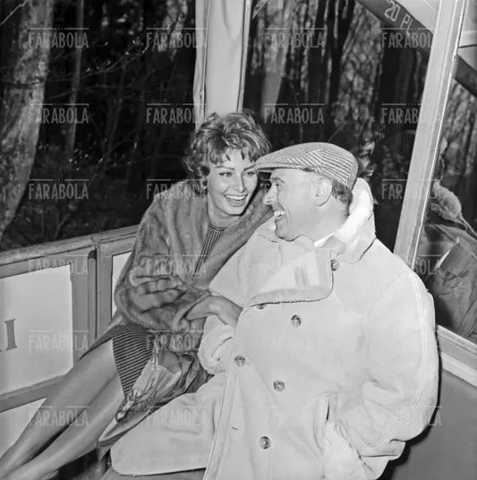 Sophia Loren e il marito Carlo Ponti, B¸rgenstock, 1958