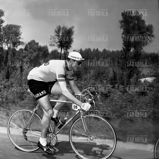 Ercole Baldini alla cronometro Varese-Comerio, Giro d'Italia, 1958