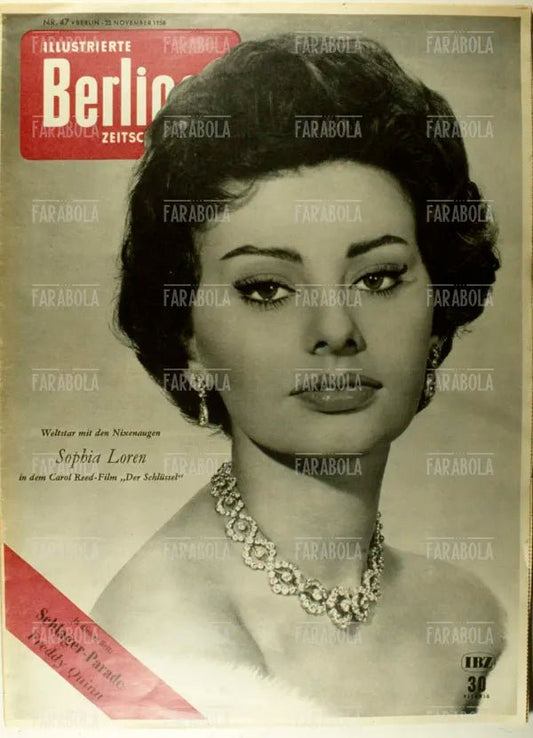 Sophia Loren, Copertina di Illustrierte Berliner Zeitschrift, 1958
