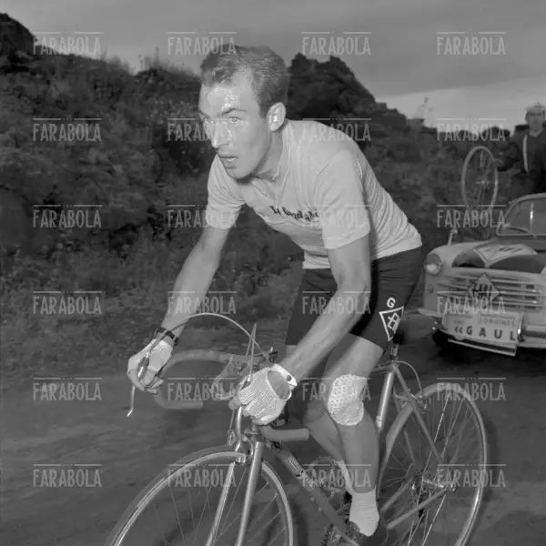 Charly Gaul alla cronoscalata del Vesuvio, Giro d'Italia, 1959
