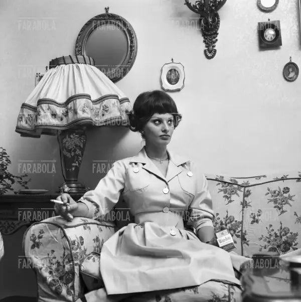 Sophia Loren durante le riprese del film Olympia, Vienna, 1959