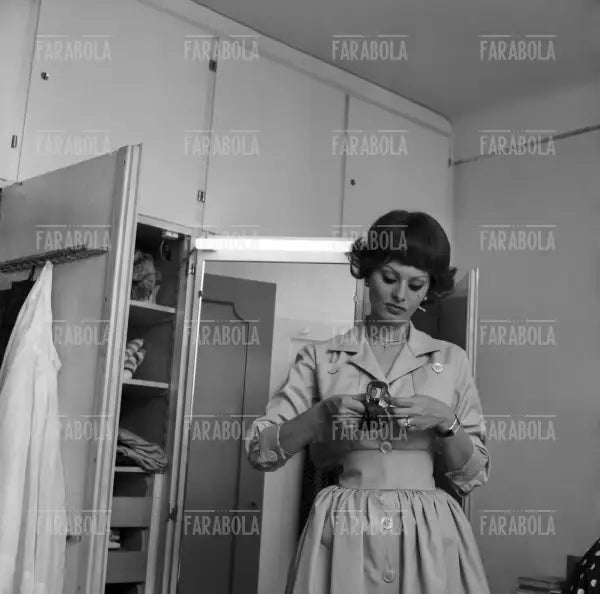 Sophia Loren durante le riprese del film Olympia, Vienna, 1959