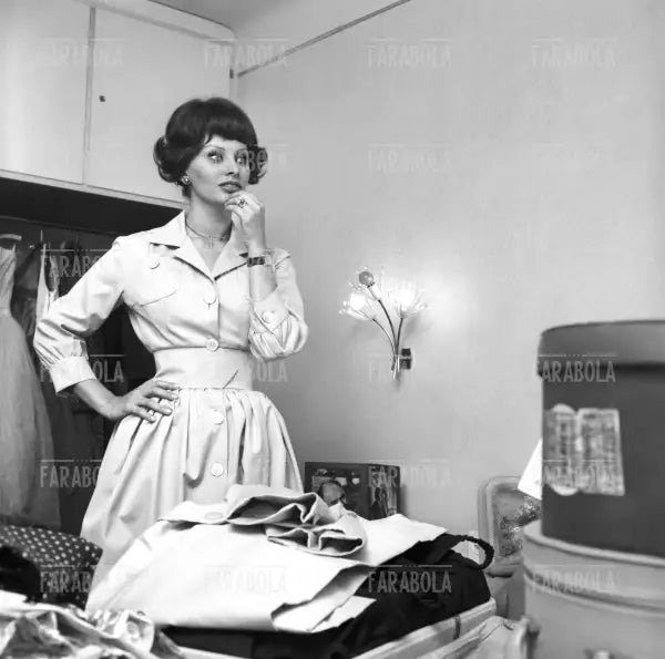 Sophia Loren durante le riprese del film Olympia, Vienna, 1959