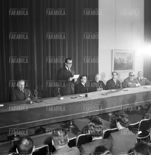 Aldo Borletti, riunione per il Compasso d'Oro alla Rinascente, Milano, 1960