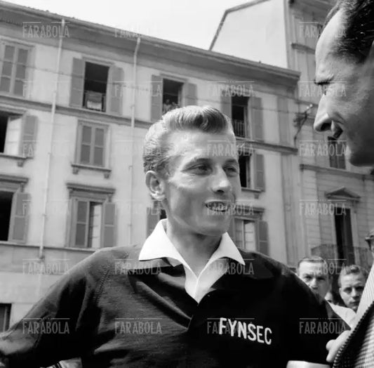 Jacques Anquetil nel giorno di riposo, Giro d'Italia, Milano, 1960