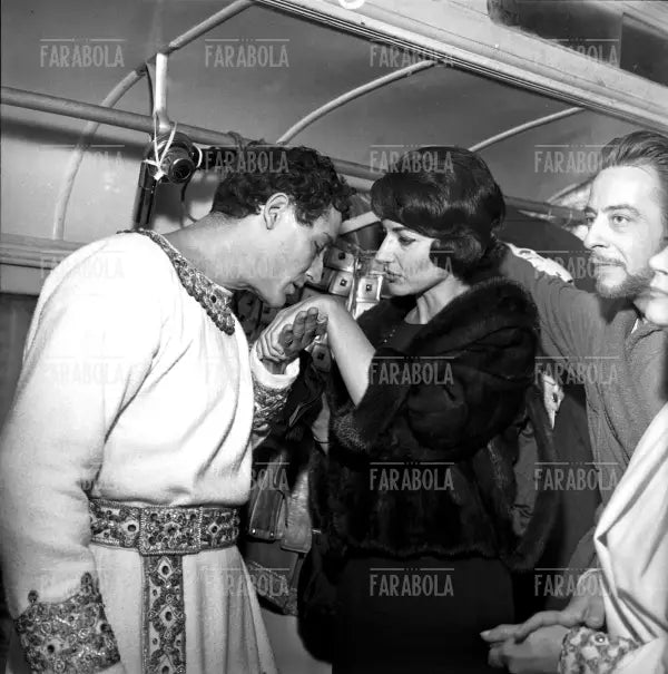 Vittorio Gassman e Maria Callas, Debutto del Teatro Popolare Italiano con Adelchi, Milano, 1960