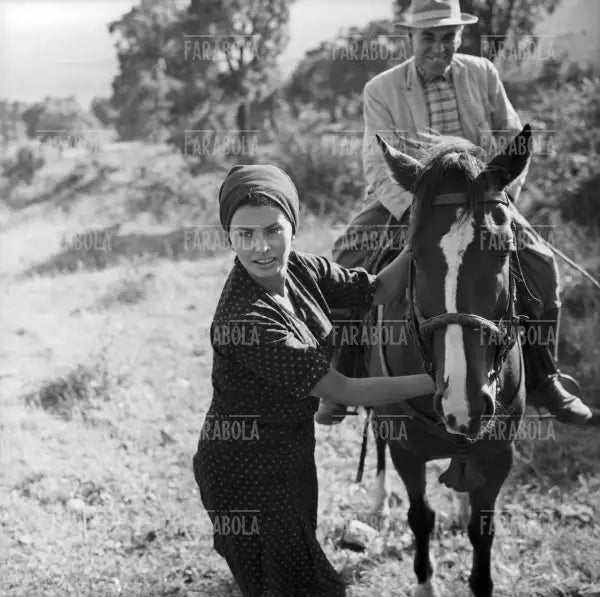 Sophia Loren sul set, Film La ciociara, Sasso, 1960