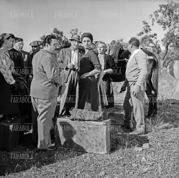 Sophia Loren sul set, Film La ciociara, Sasso, 1960
