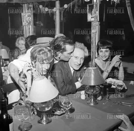 Francine Weisweiller, Jean Cocteau e Jeannine Worms, Capodanno a Le Pirate, Saint-Jean-Cap-Ferrat, 1960