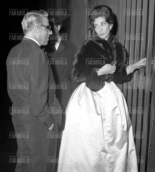 Aristotele Onassis e Maria Callas tornano dal Dopo Scala, Milano, 1960