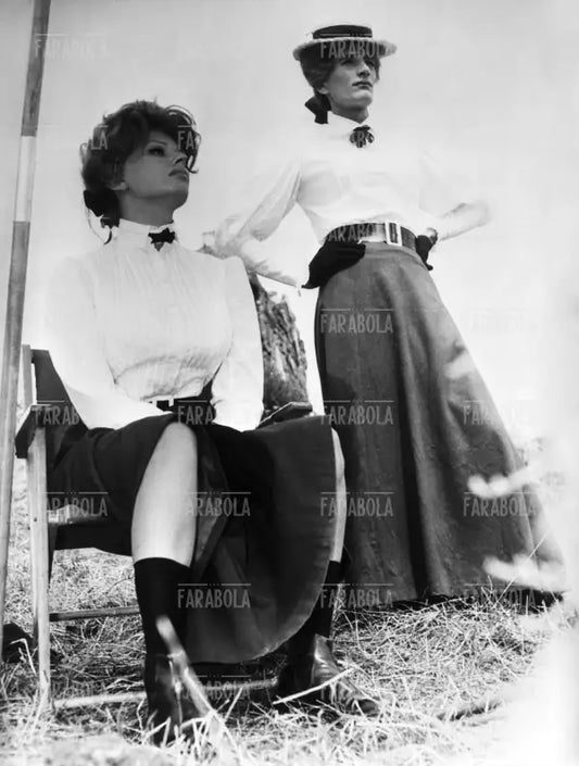Sophia Loren e Giglio Gigli sul set, Film Olympia, 1960