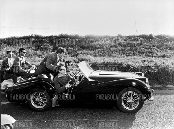 Marcello Mastroianni in una scena del film La dolce vita, 1960