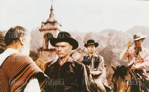 Vladimir Sokoloff, Yul Brynner, Horst Buchholz e Steve McQueen, Film I magnifici sette, 1960