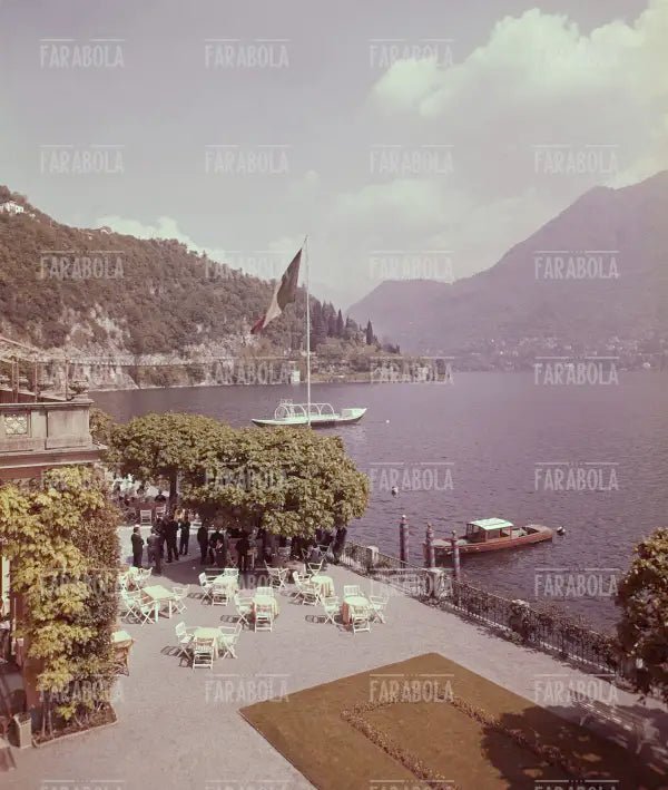 Lago e giardino di Villa d'Este, Como, anni 60