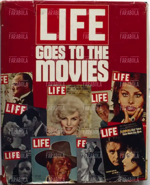 Sophia Loren in un collage di copertine di Life con Marlon Brando, Clark Gable, Greta Garbo, Marilyn Monroe e altri divi, anni 60