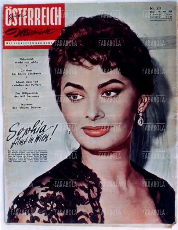 Sophia Loren, Copertina di Die ÷sterreichische Illustrierte, anni 60