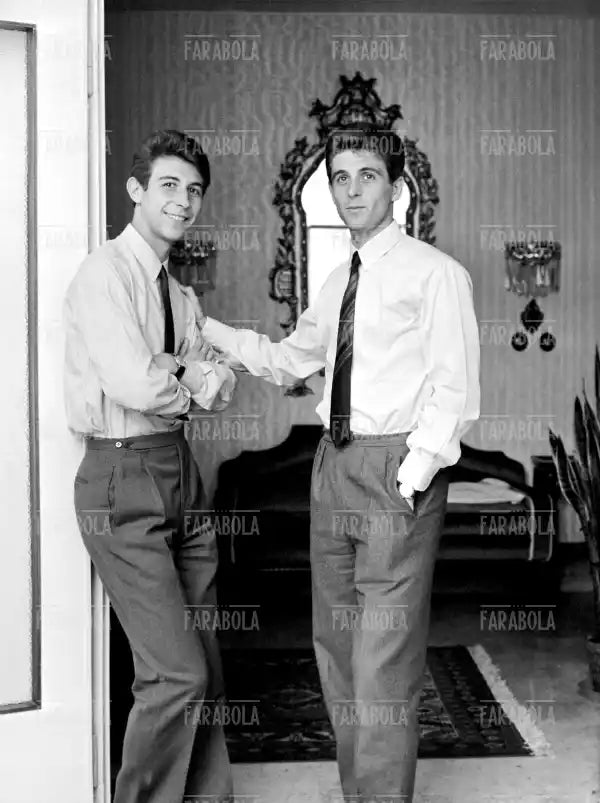 Gianni Rivera con il fratello Mauro, anni 60
