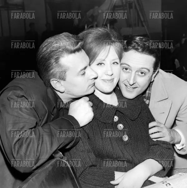 Paolo Bacilieri, Betty Curtis ed Emilio Pericoli, finale di Canzonissima, Vicenza, 1961