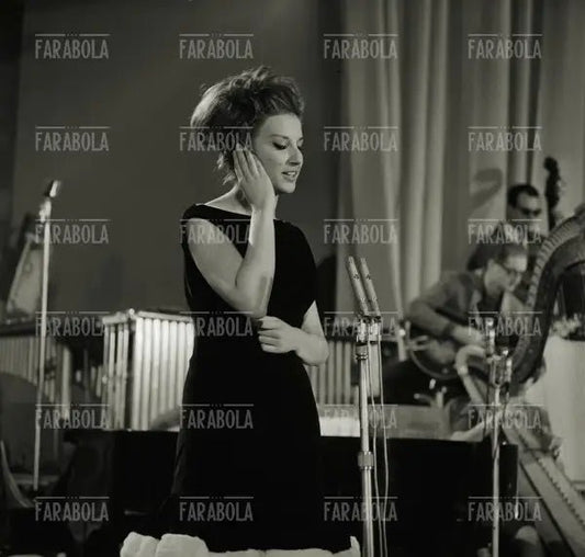 Mina durante le prove, Festival di Sanremo, 1961