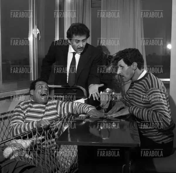 Domenico Modugno, Franco Franchi e Ciccio Ingrassia, Roma, 1961