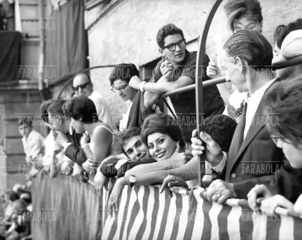 Sophia Loren e Robert Hossein, Palio di Siena, 1961