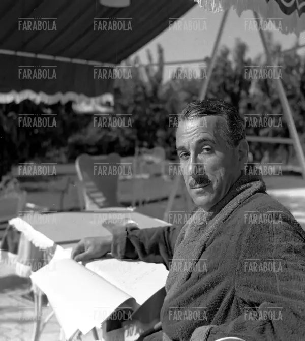 Peppino De Filippo nella sua villa, Roma, 1961