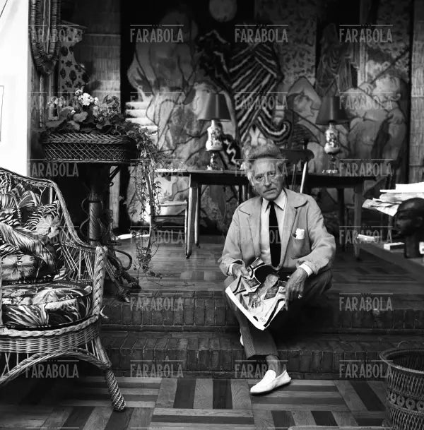 Jean Cocteau nella sua villa, Saint-Jean-Cap-Ferrat, 1961