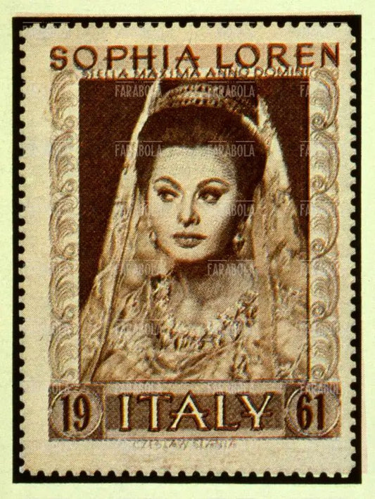 Sophia Loren su un francobollo, 1961
