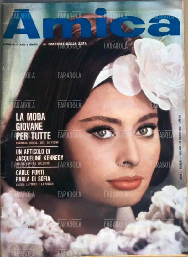 Sophia Loren, Copertina di Amica, 1962