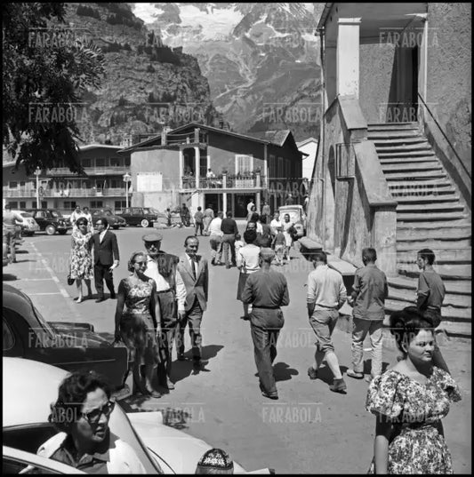 Veduta del centro di Courmayeur, 1962