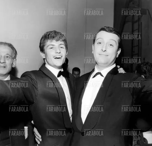 Tony Renis ed Emilio Pericoli vincitori del Festival di Sanremo, 1963
