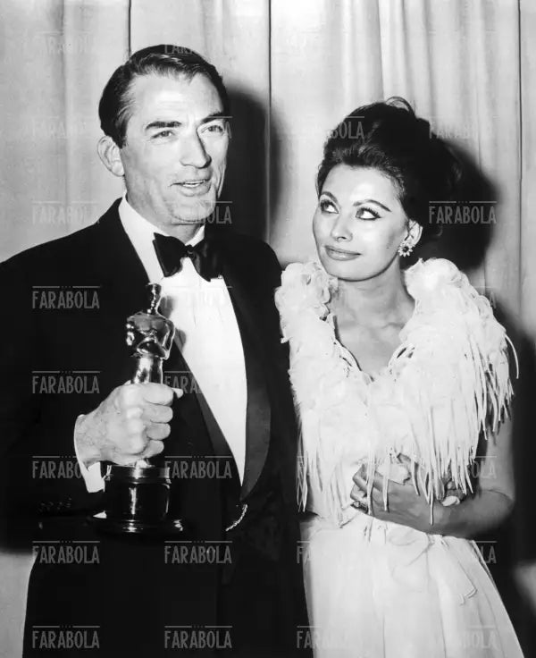 Sophia Loren e Gregory Peck, Premi Oscar, Los Angeles, 1963