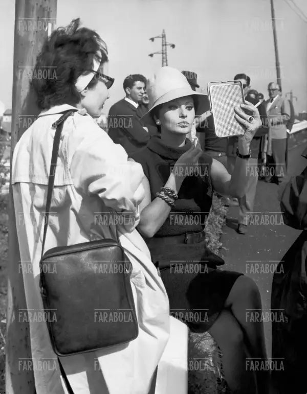Sophia Loren sul set, Film Ieri, oggi, domani, Milano, 1963