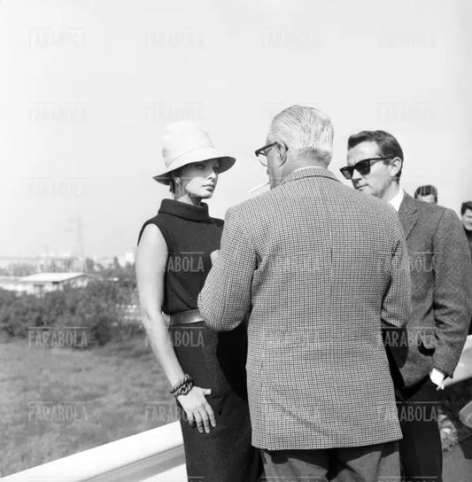 Sophia Loren e Vittorio De Sica sul set, Film Ieri, oggi, domani, Milano, 1963