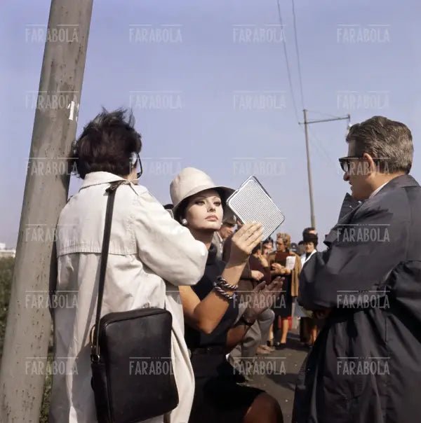Sophia Loren sul set, Film Ieri, oggi, domani, Milano, 1963