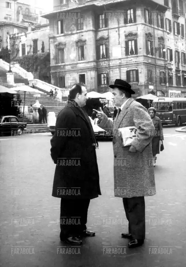 Federico Fellini e Mauro Bolognini, Roma, 1964