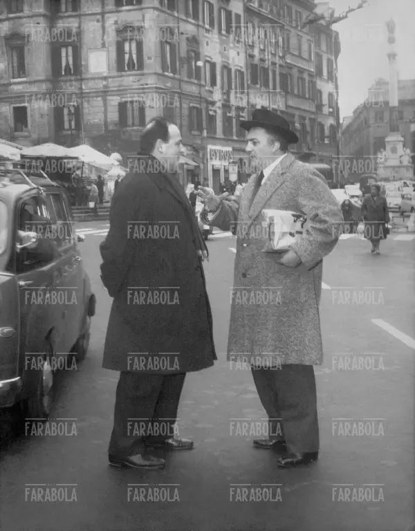 Federico Fellini e Mauro Bolognini, Roma, 1964