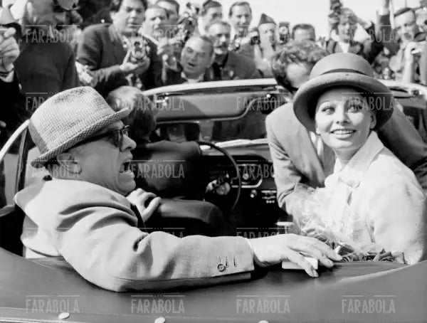 Sophia Loren e il marito Carlo Ponti, Festival di Cannes, 1964