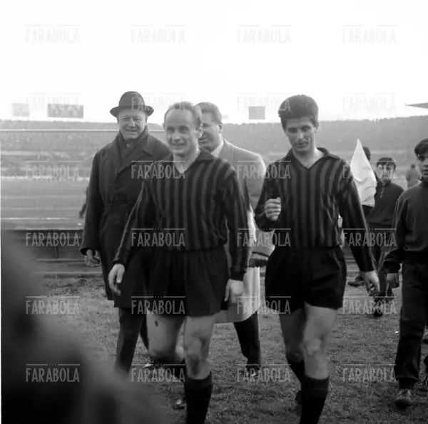 Gipo Viani, Ambrogio Pelagalli, Felice Riva e Gianni Rivera, Torino-Milan, Torino, 1965